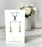 Charm Earrings - Mini Star - White
