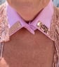 Upcycled Rose Gold and Pink Statement Collar - The Neckcessory Removable Collar - Image 7