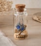 Handmade Blue Crystal Earrings in a Gift Bottle 