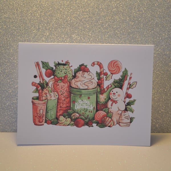 Handmade Christmas Card – Festive Sweet Treats Design