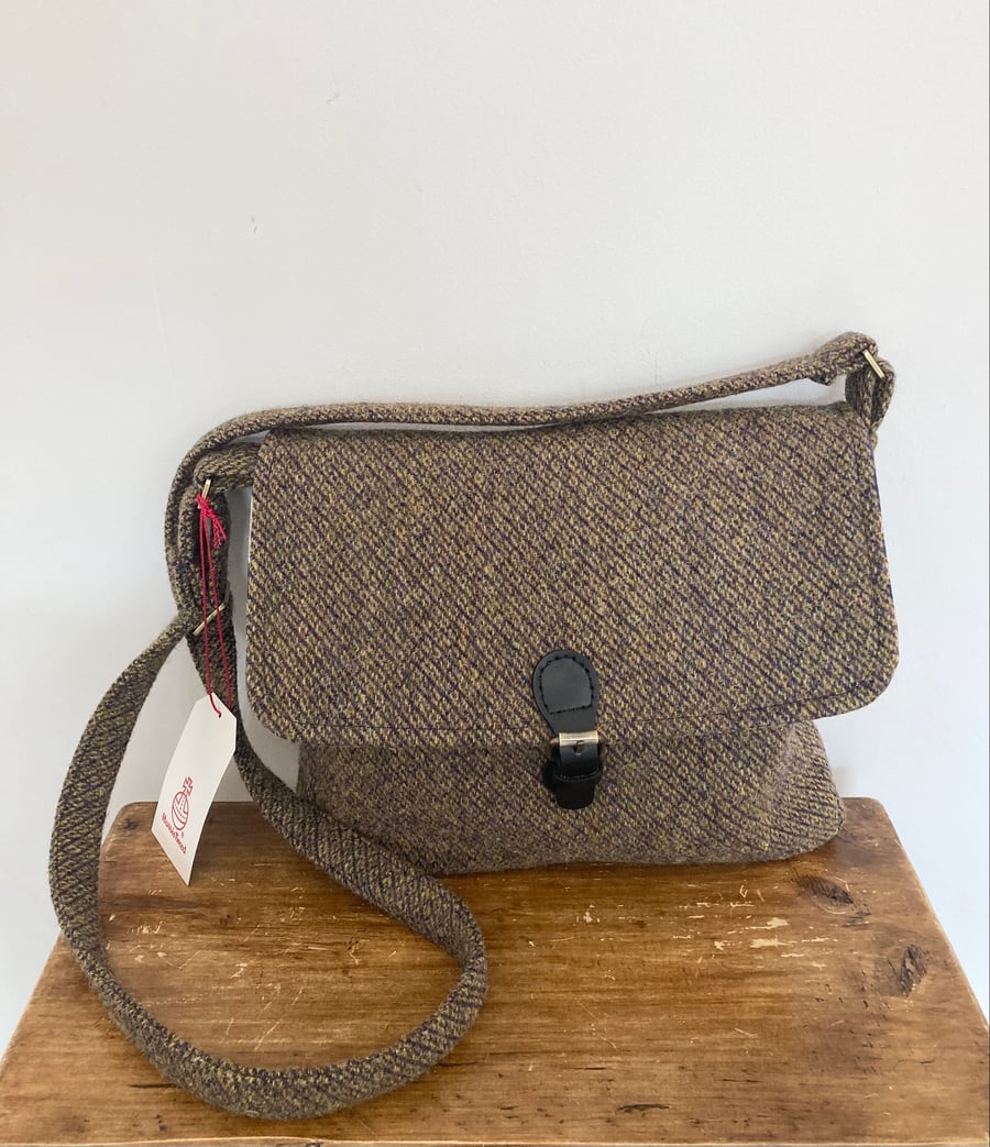 Harris Tweed Crossbody Satchel Shoulder Bag 