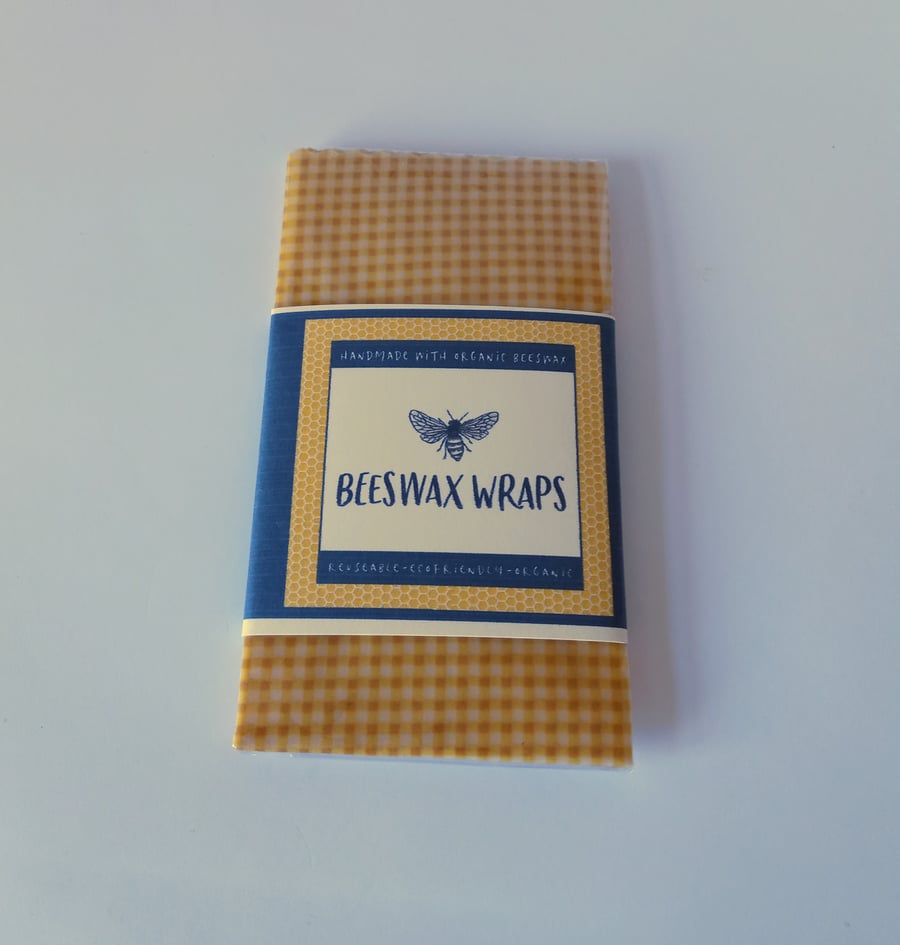 Beeswax Wraps Single "Honey Gingham"