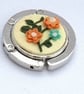 Handcrafted Peach floral Bag Hanger