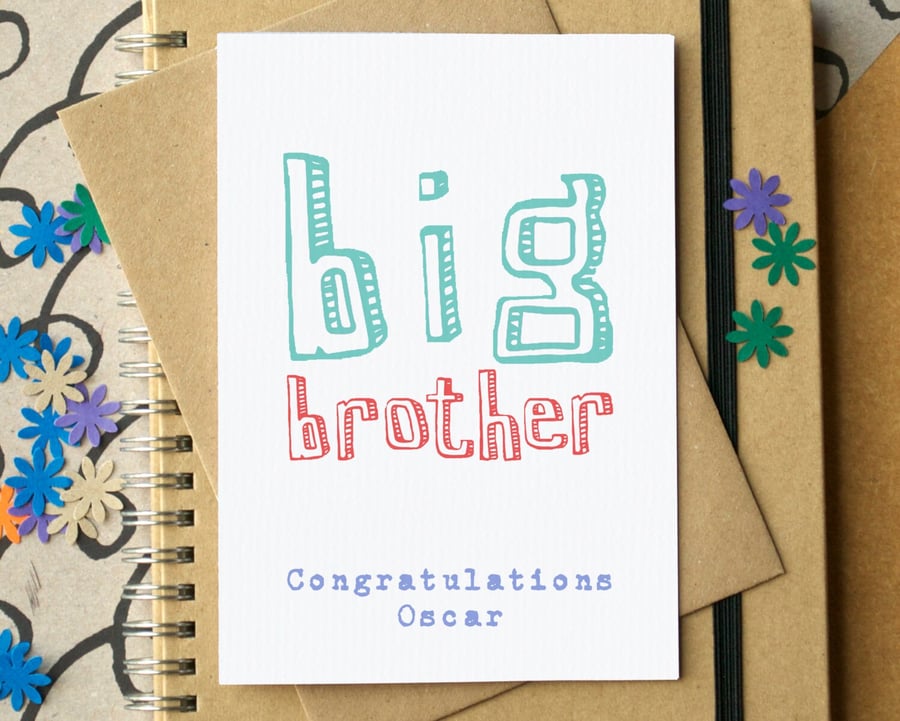Big Brother Congratulations Personalised Card