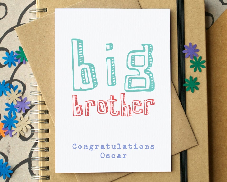 Big Brother Congratulations Personalised Card