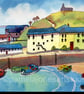  In The Harbour, Tenby, Pembrokeshire,Watercolour Print, in 8 x 6'' Mount - Image 1