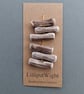 Set of six driftwood toggle buttons with single hole - Image 4