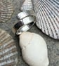 Sterling silver adjustable wrap ring, hammered silver ring. - Image 1