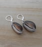Real shell earrings with silver plated ear wires. Ref 301 - Image 1