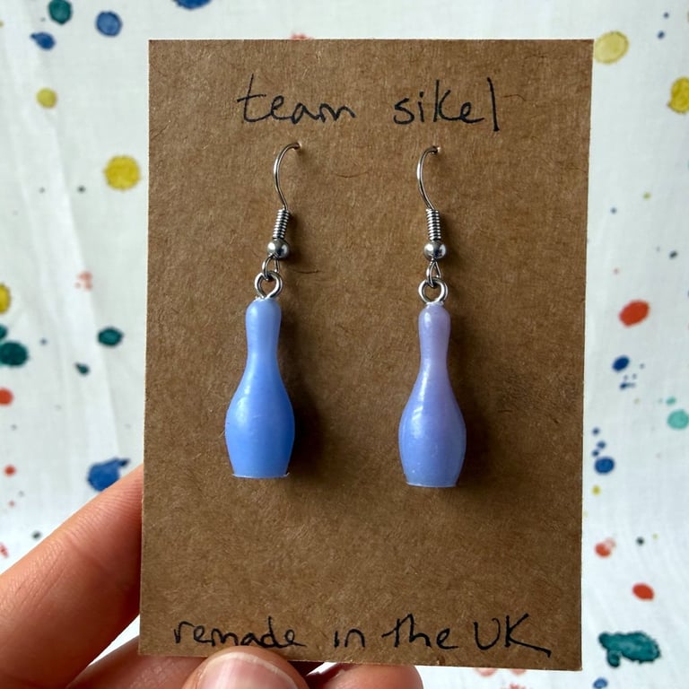 Lilac Skittle Earrings - Surgical Steel Hooks - Old Stock - Super Seconds