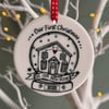 Illustrated Ceramic Circle Our First Christmas in Our New Home 2025 Decoration 