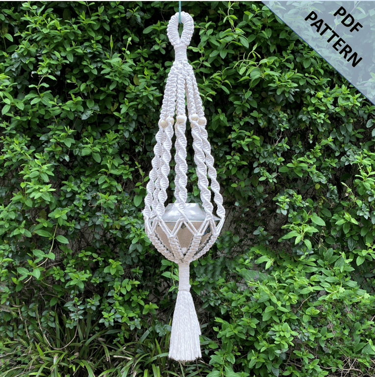 Macrame 8 Arm Plant Hanger Pattern 