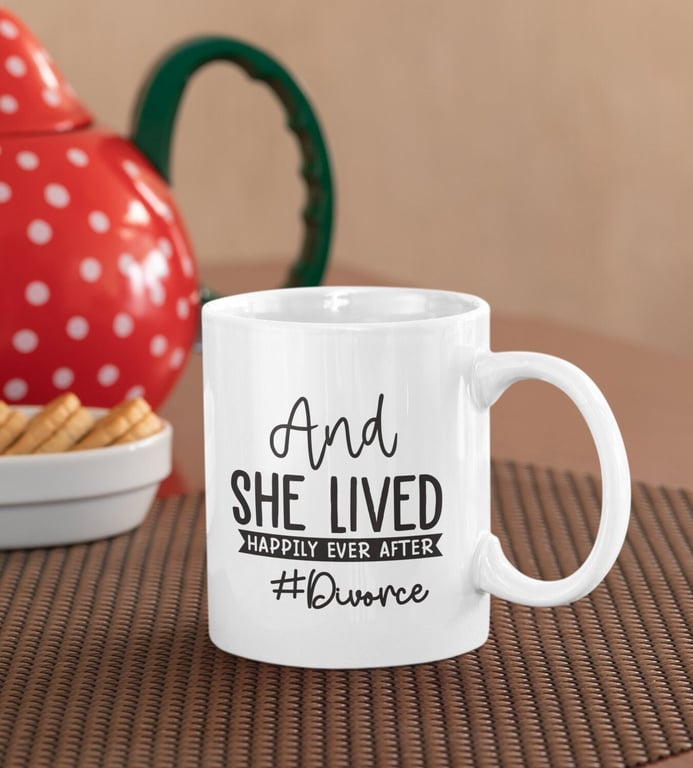 Fairytale ending funny Divorce Personalised Mug, customised Tea cup, Customised 