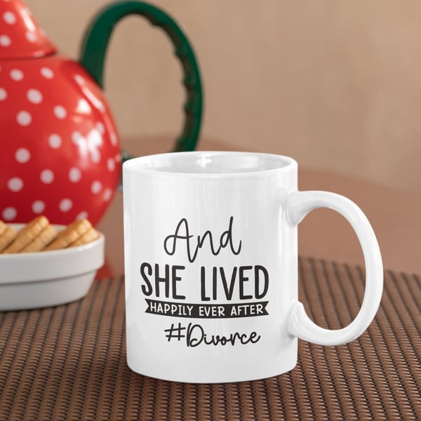 Fairytale ending funny Divorce Personalised Mug, customised Tea cup, Customised 