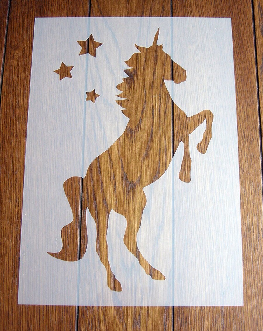 Unicorn Stencil Mask Reusable PP Sheet for Arts & Crafts, DIY