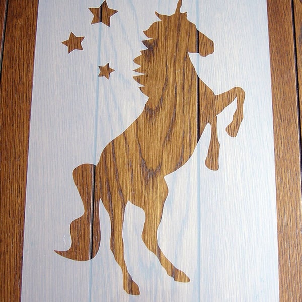 Unicorn Stencil Mask Reusable PP Sheet for Arts & Crafts, DIY