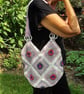 Hand crocheted granny square tote bag in 100% cotton. Unique  Free postage. - Image 5