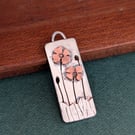 Perfectly Imperfect - Handmade Silver & Copper Popper Pendant 