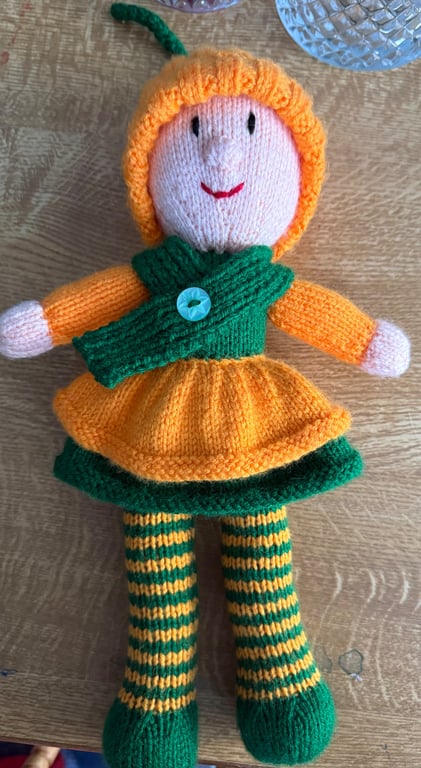 Handmade Autumn pumpkin fairy 