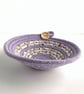 Lilac Coiled Rope Bowl with Floral Fabric Trim - Image 8
