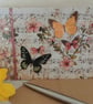 Handmade Mixed Media Butterfly Card