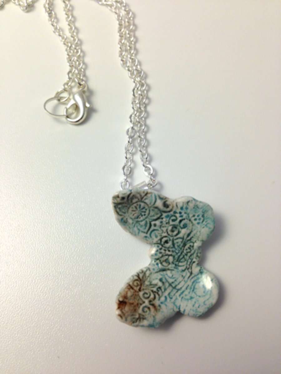Butterfly Speckle-Blue Necklace