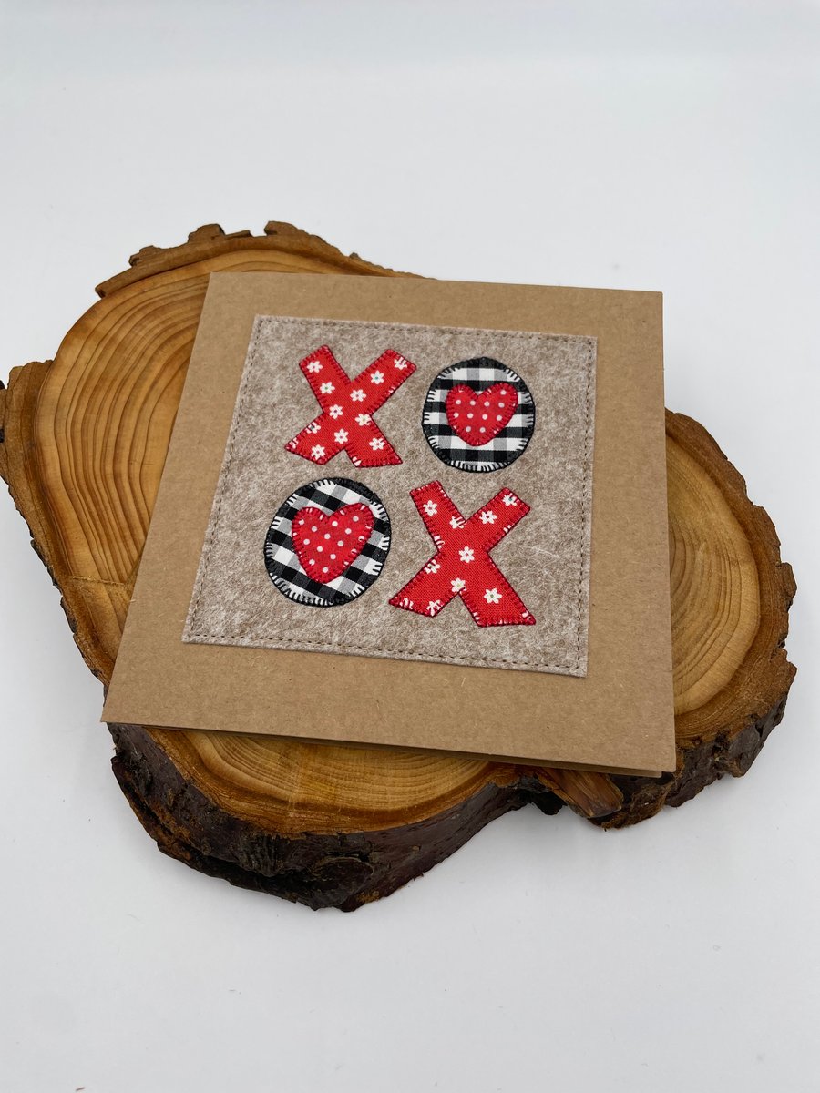 XOXO appliqué card 