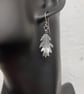 Sterling silver oak leaf earrings - Image 3