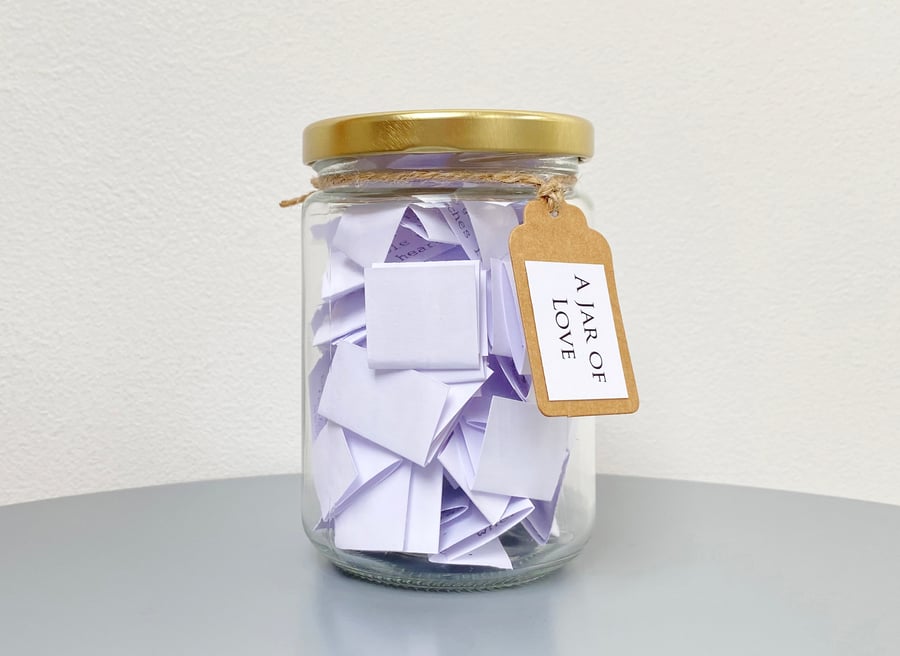 A Jar of Love - Love quotes and sayings - Engagement, Wedding, Anniversary Gift