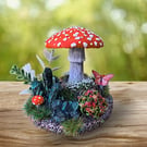 Red Mushroom Ornament - Cottagecore Shelf Decoration
