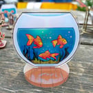 Goldfish Acrylic Standee ( Approx 70mm x 70mm ) Double Sided