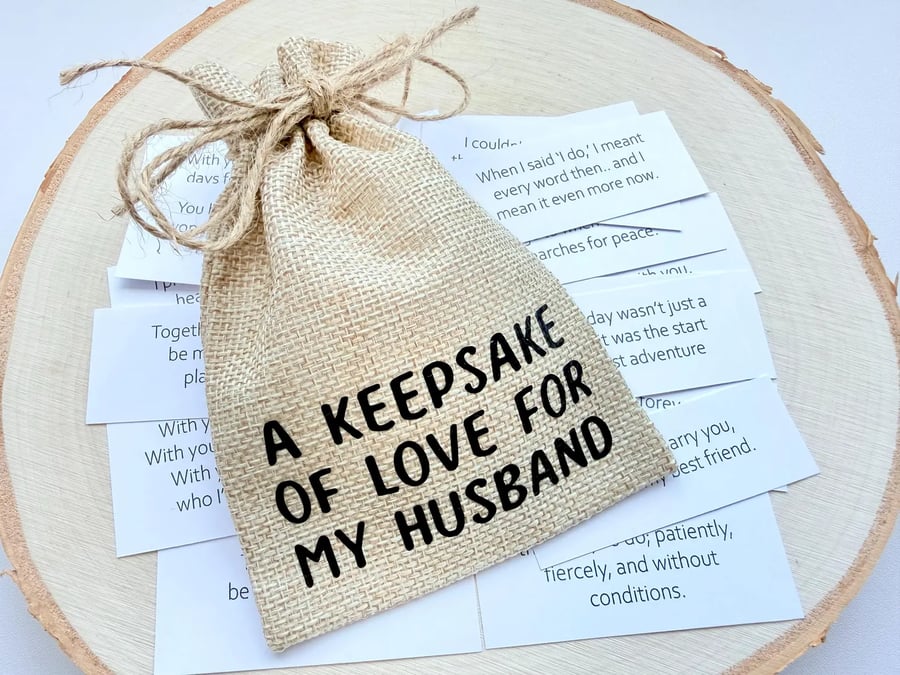 A Keepsake of Love for My Husband, 31 Quotes, Wedding Anniversary Groom Gift
