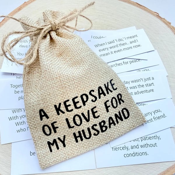 A Keepsake of Love for My Husband, 31 Quotes, Wedding Anniversary Groom Gift