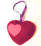 Felt Heart Hanging Decoration - UK Free Post - Image 1