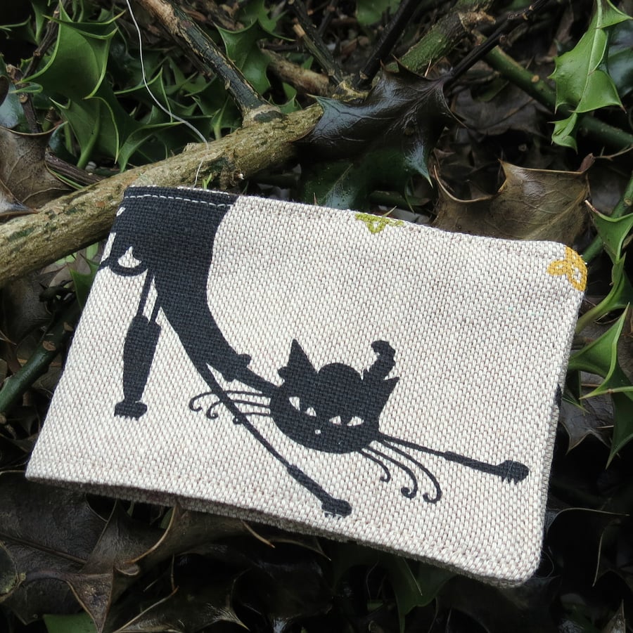 Oyster Card Sleeve. Travel card holder.  Cats design.