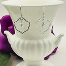 Pale Blue Freshwater Pearl & Sterling Silver Cloud Pendant  Earrings