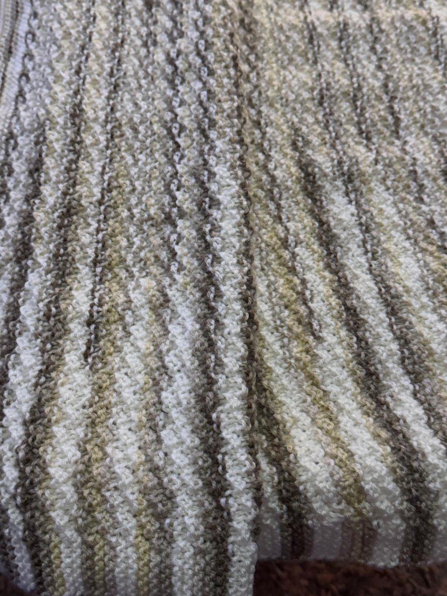 Hand knitted baby blanket