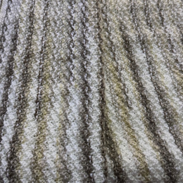 Hand knitted baby blanket