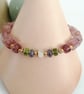 Strawberry quartz bracelet with tanzanite peridot & moonstone - Image 2