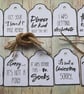 Funny Gift Tags - pack of 10 tags and twine - Black