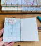 A7 Pocket Sketchbook with Recycled Map Covers and Mixed-Media Pages. Cornwall. - Image 2
