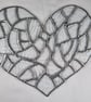 551 Stained Glass Large Multi Heart - handmade hanging decoration. - Image 1