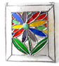 Rainbow Flower Panel Suncatcher Stained Glass Picture 003 - Image 3