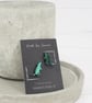 Titanium posts - Green galaxy rat stud earrings - Delicate hypoallergenic - Image 6