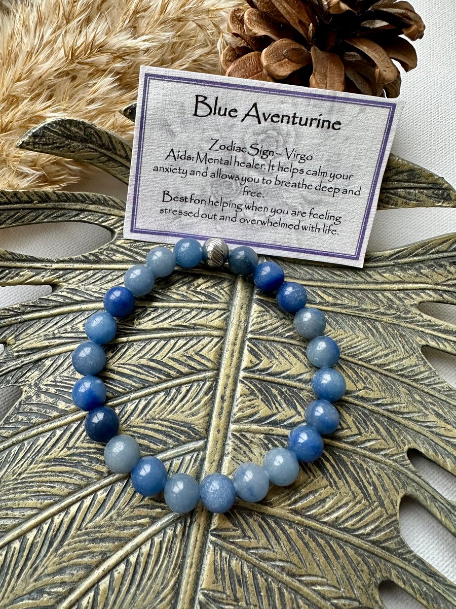 Blue Aventurine - Elasticated Bracelet 