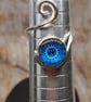 Sterling Silver 925 Adjustable Mandala Glass Cab Ring - Image 6