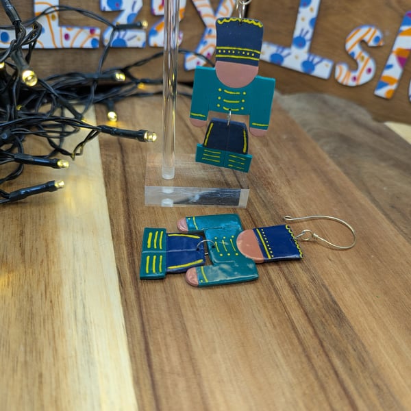 Teal toy soldier Christmas decorations 