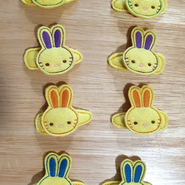 Bunny Hair Clip, Easter Bunny, Snap Clip, Children's Hair Accessories