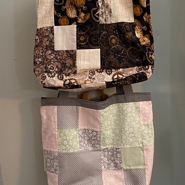 Patchwork Tote for All Sorts of Uses. Shoulder Straps for Ease of Carrying.