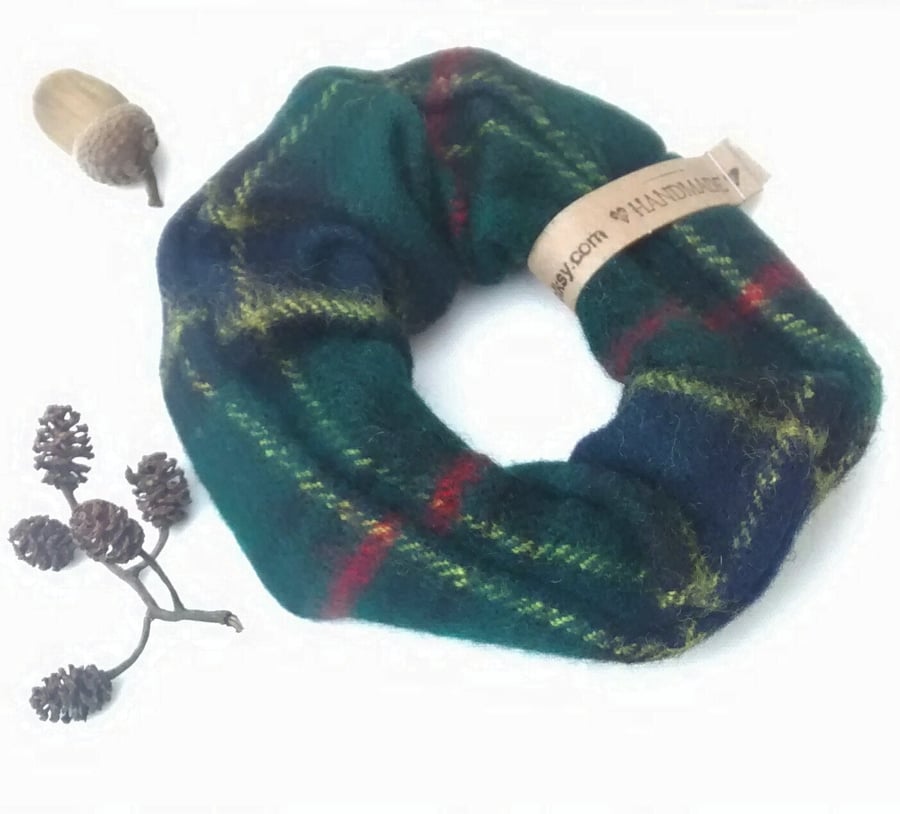 Tartan Hair Scrunchie